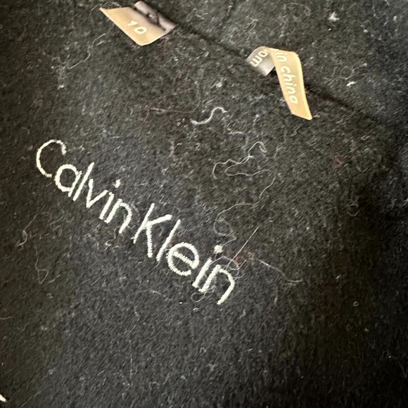 Calvin Klein Womens Wool Shawl Collar Coat Winter Jacket 10 L Cashmere - Picture 5 of 7